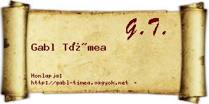 Gabl Tímea névjegykártya